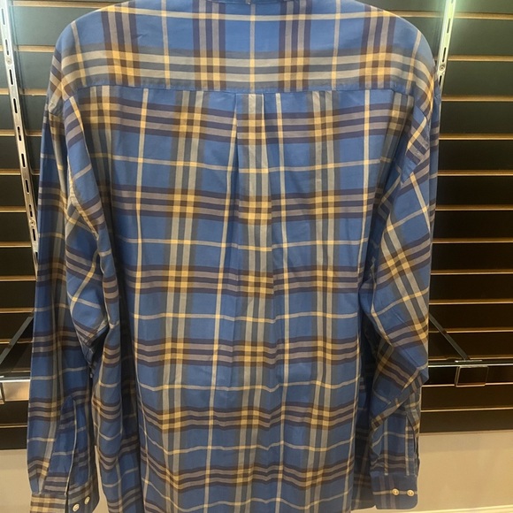 Burberry Blue and Tan Plaid Men's Shirt - Picture 5 of 10